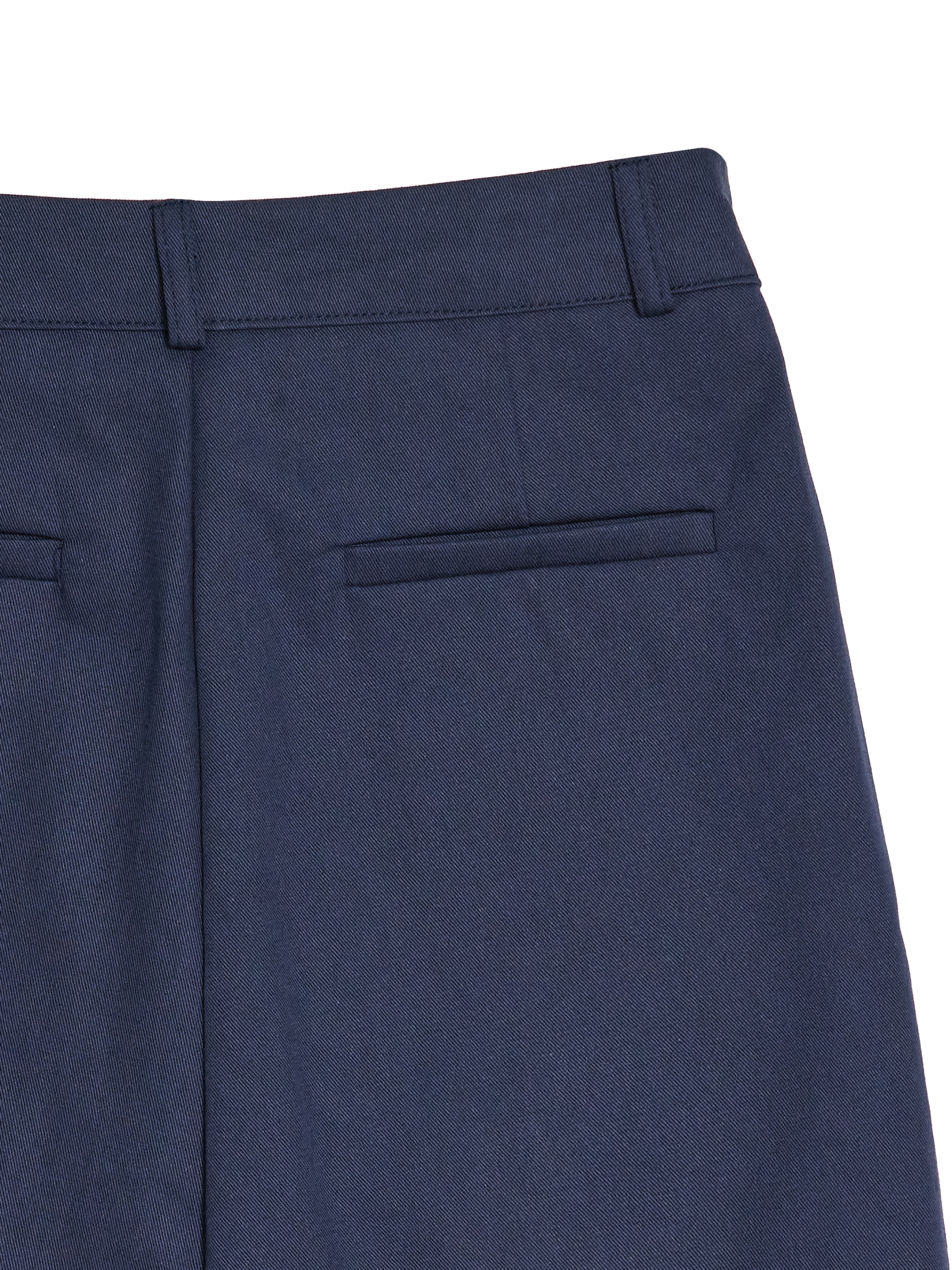 A close-up shot of the back side of the trouser shorts focusing on the fabric texture and highlighting the classy back pockets.