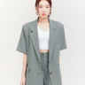 Flap Pocket Blazer, fuzzymore, korean street fashion