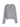 Front view of the gray embroidered v-neck sweater.