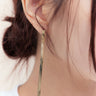 Gold Stick Dangle Earrings - Fuzzymore - korean street fashion