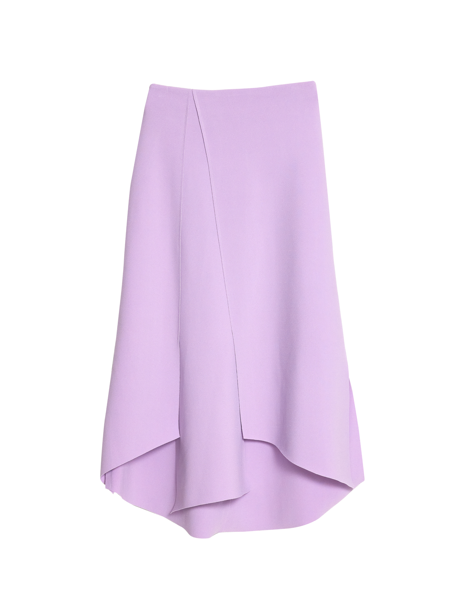 A product detail of the lavender tulip wrap skirt with white backdrop.