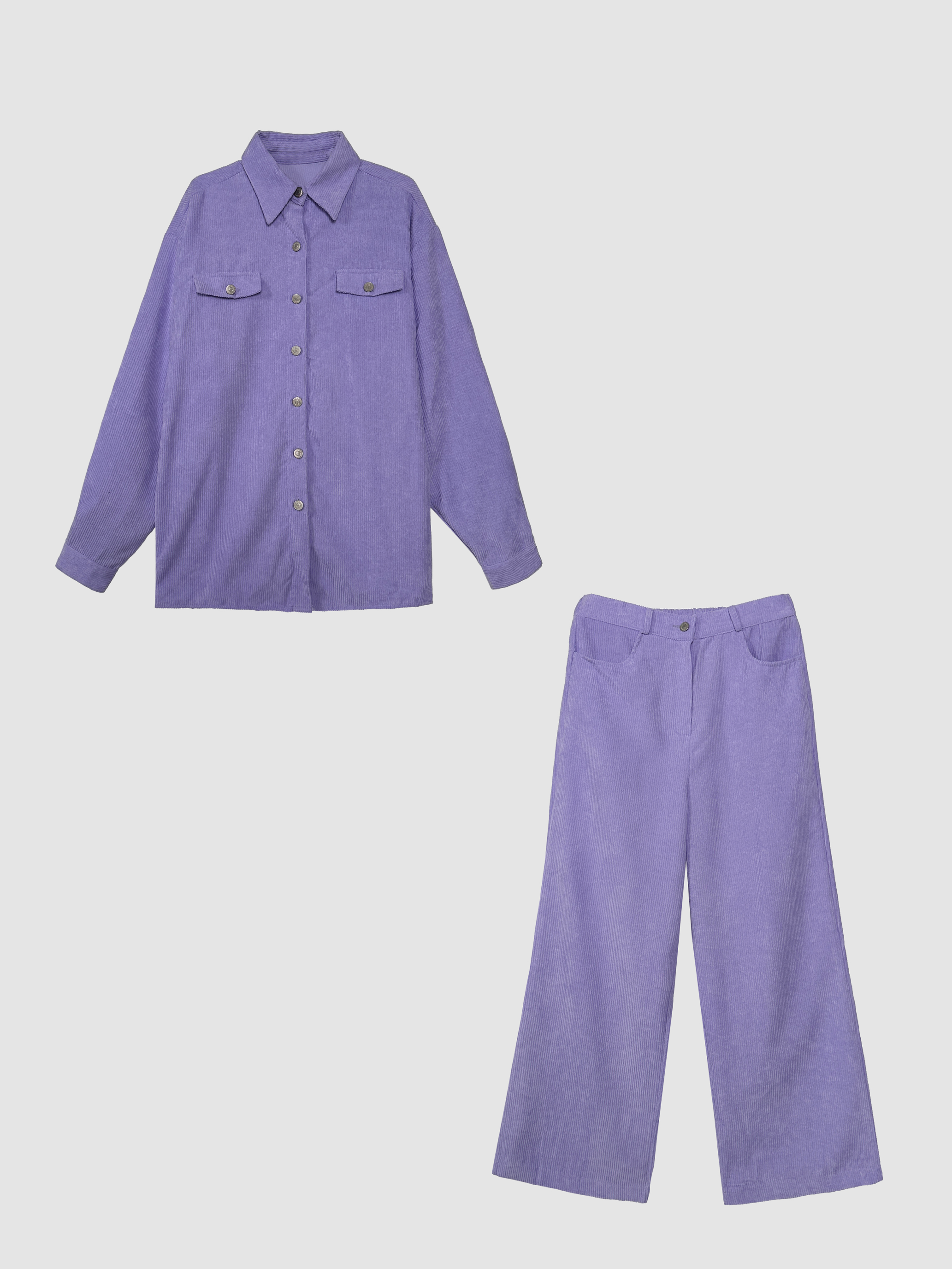 Corduroy Shirt and Pants Set