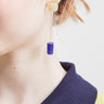 Blue Gem Drop Earring - Fuzzymore