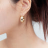 Gold Circle Dangle Earrings - Fuzzymore