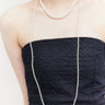 Long Pearl Strand Necklace - Fuzzymore - south korea fashion