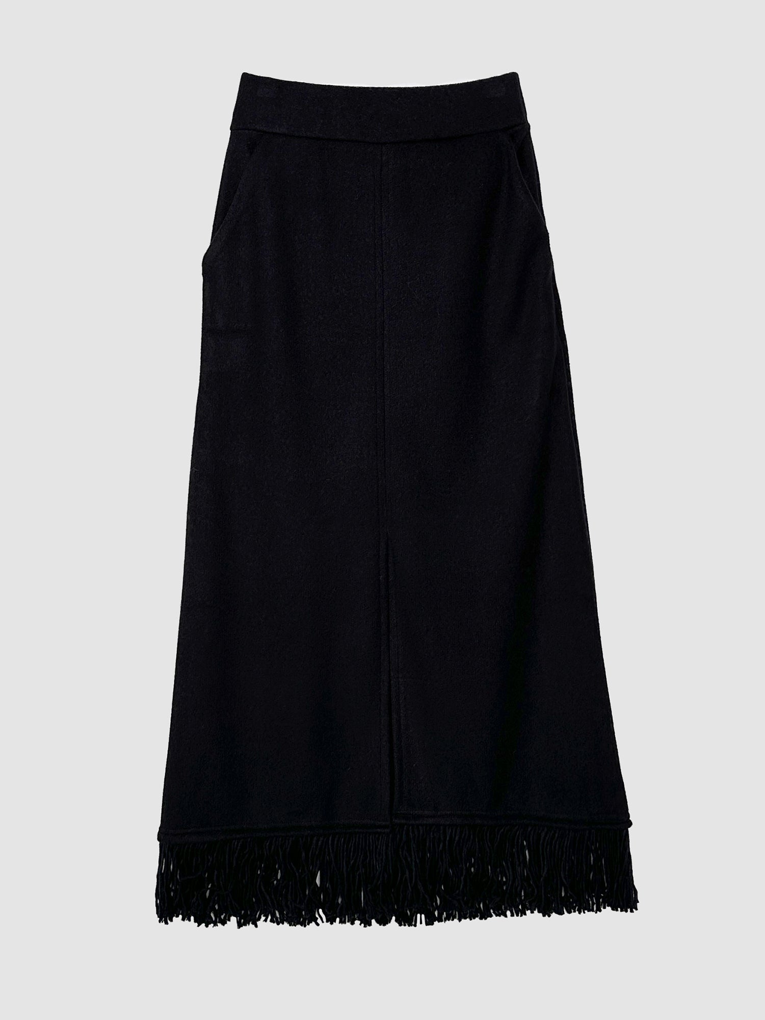 Fringe Split Maxi Skirt